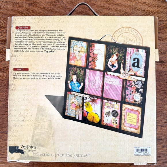 7Gypsies Antique Artist Printer's Tray, White - Picture 3 of 16